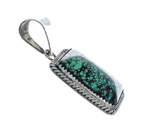 Turquoise Authentic Sterling Silver Navajo Pendant X10316